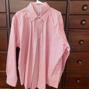 Brooks Brothers Pinkish/Red Checked Button-Up